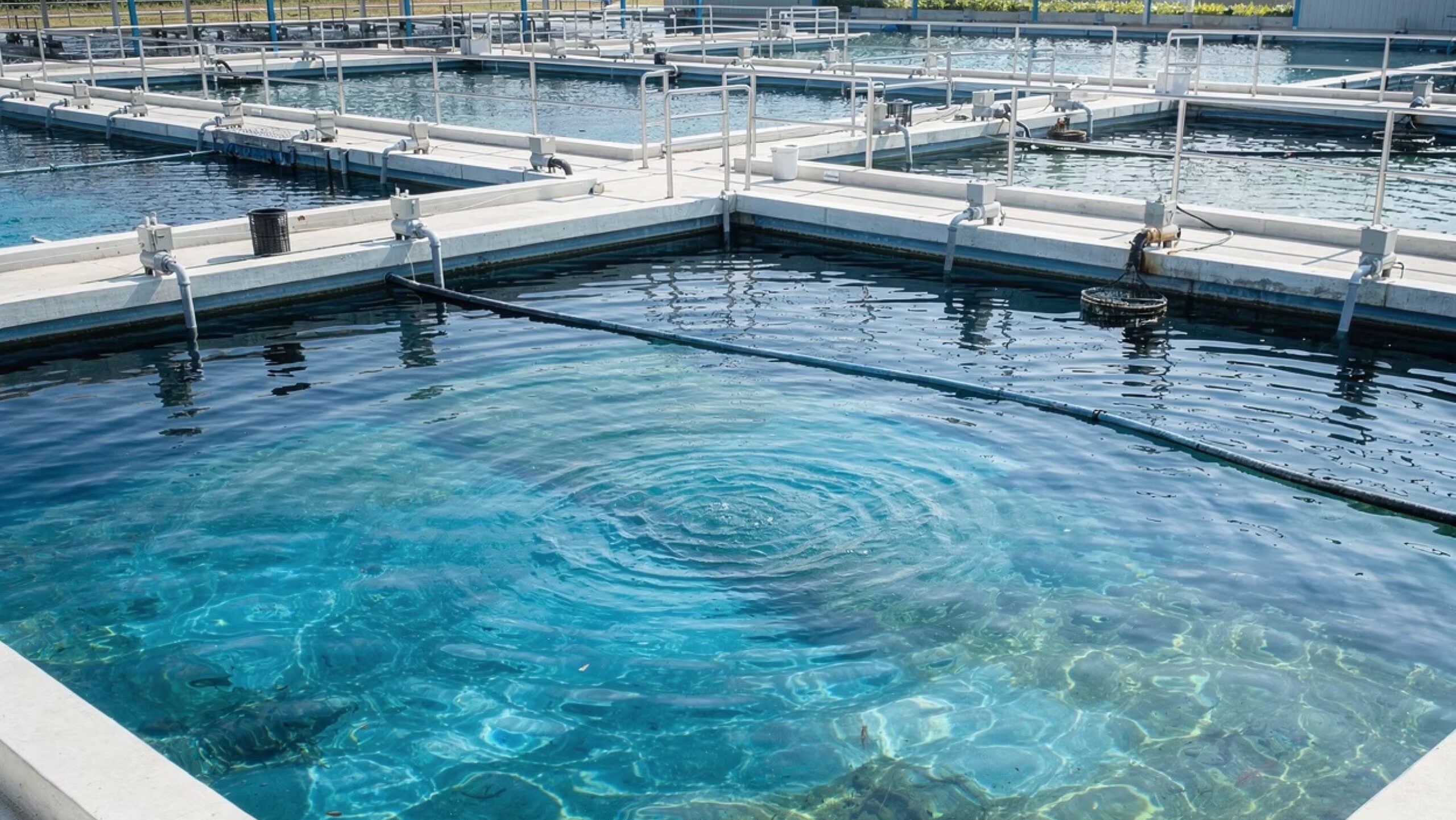 Shrimp aquaculture pond