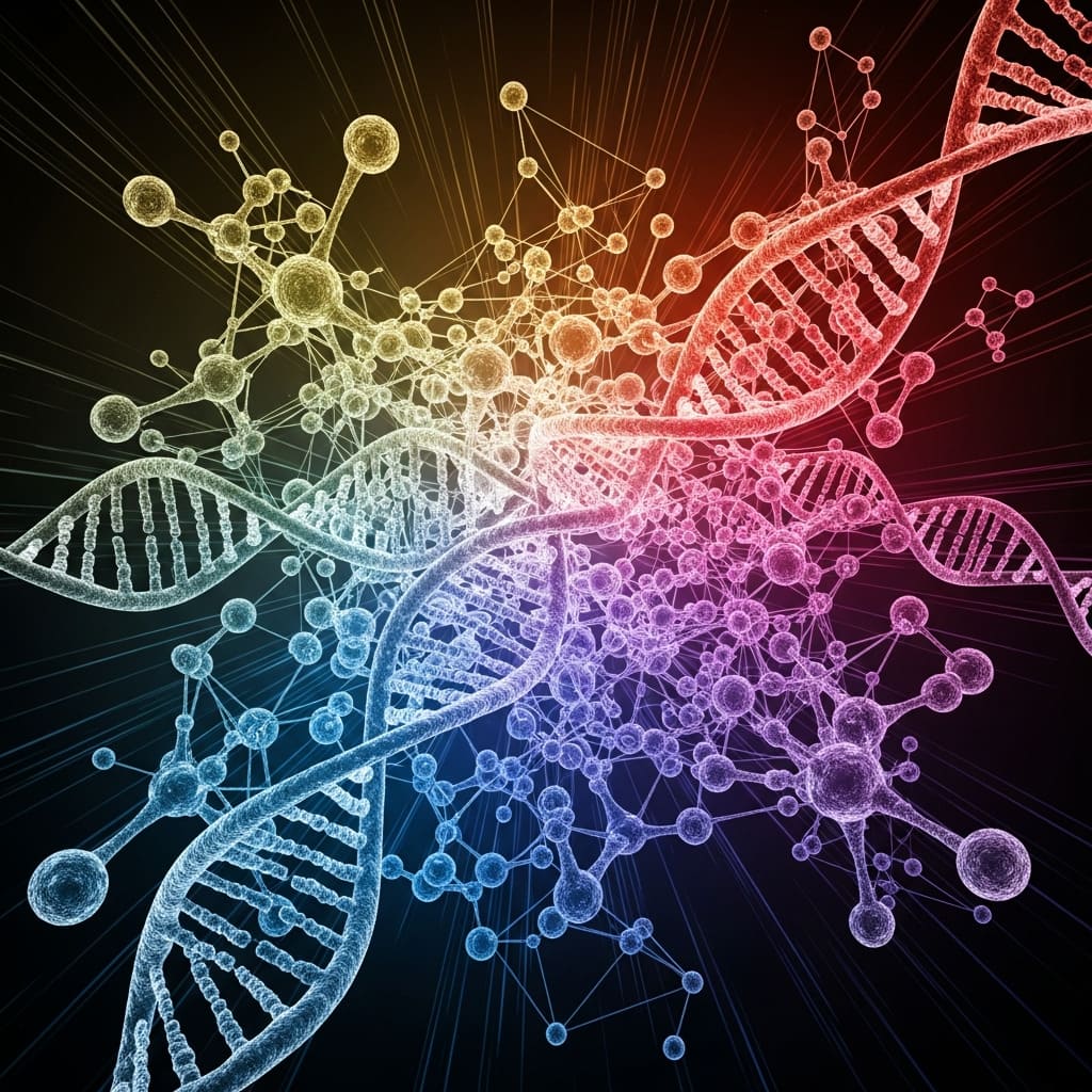 Nano-mineral particles and DNA structure visualization