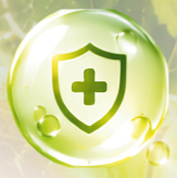 Inflammatory balance icon — shield with cross